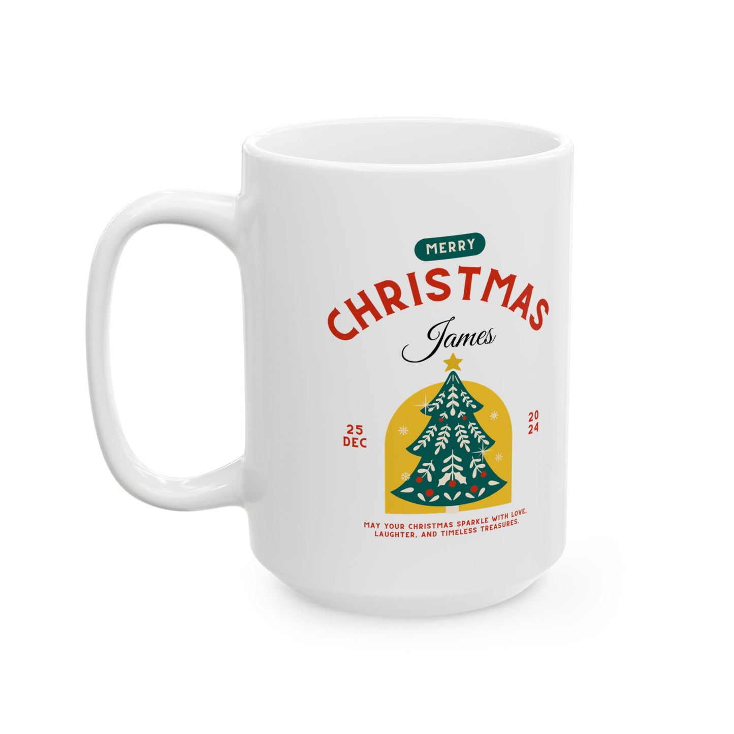 Customizable Ceramic Christmas Mug – Add Your Personal Touch (11oz, 15oz)