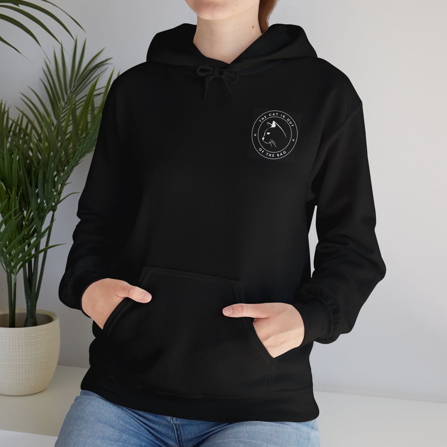 "The Cat Is Out of the Bag" Unisex Hoodie – Funny and Stylish