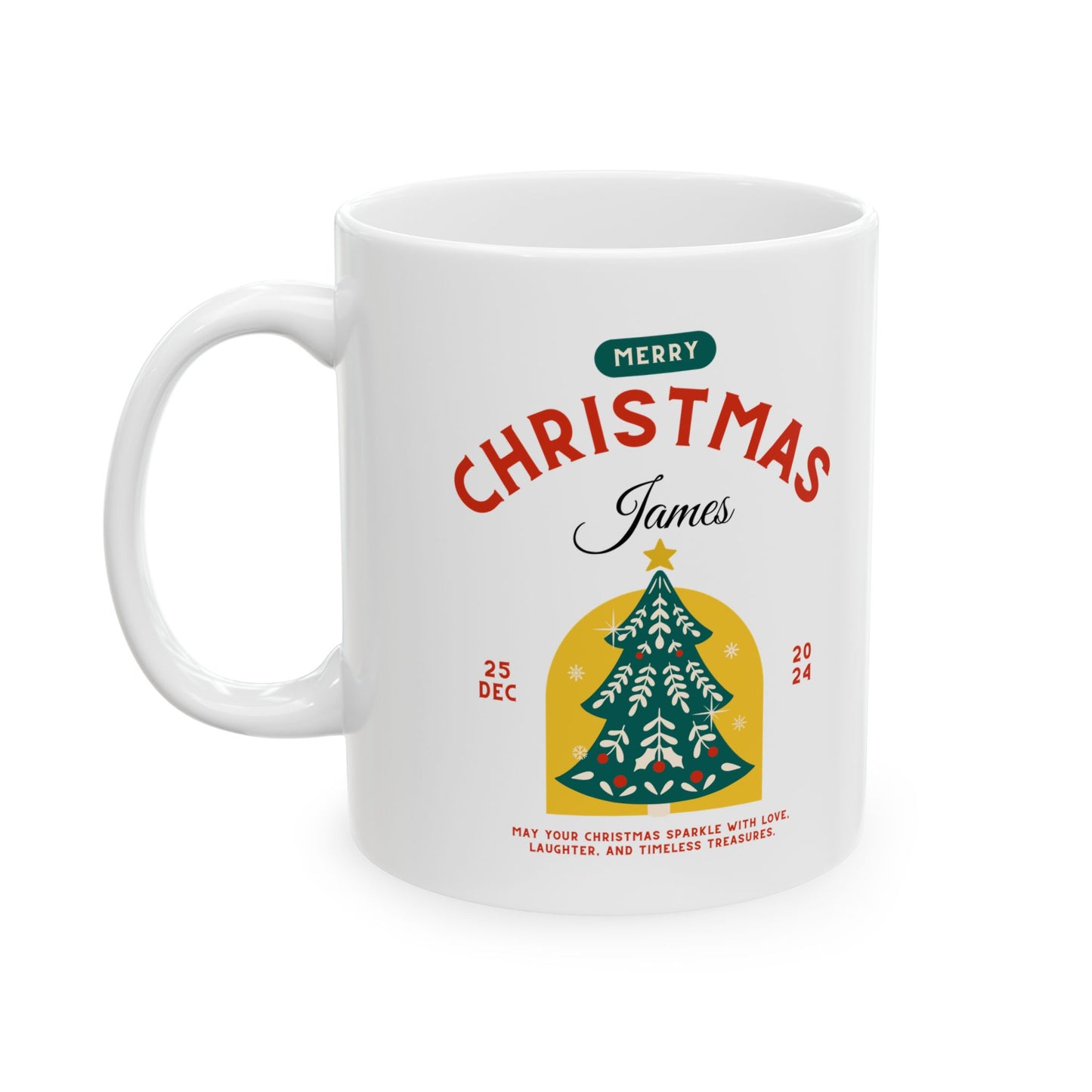 Customizable Ceramic Christmas Mug – Add Your Personal Touch (11oz, 15oz)